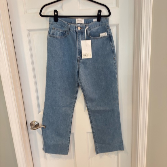NWT Frame Denim Le Jane Crop straight leg high rise jeans Size 28 - Picture 1 of 7